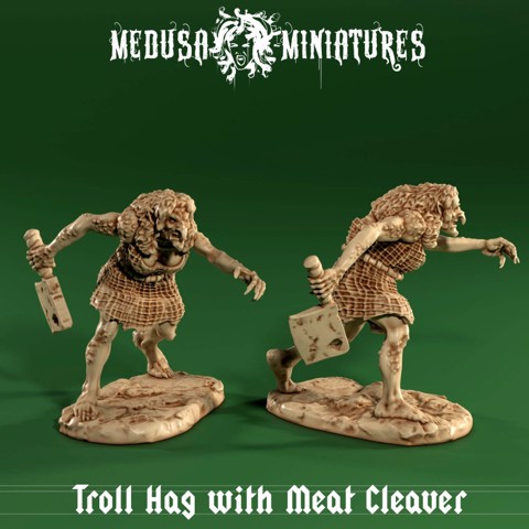 Image of Classic Style Hag Troll with Butcher Knife