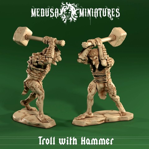 Image of Classic Style Troll with Hammer