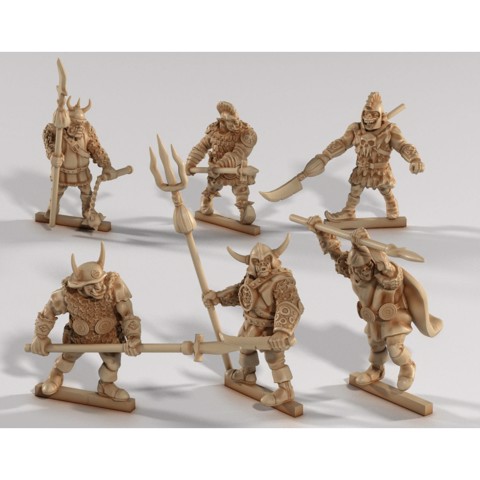 Image of ORC ARMY SOLDERS - 6x orcs with Spears