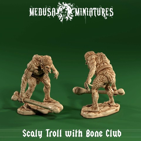Image of Scaly Troll with Bone Club