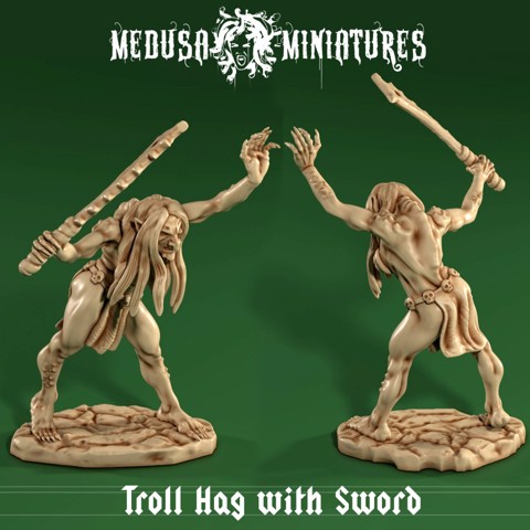Image of Classic Style Troll Hag with Sword