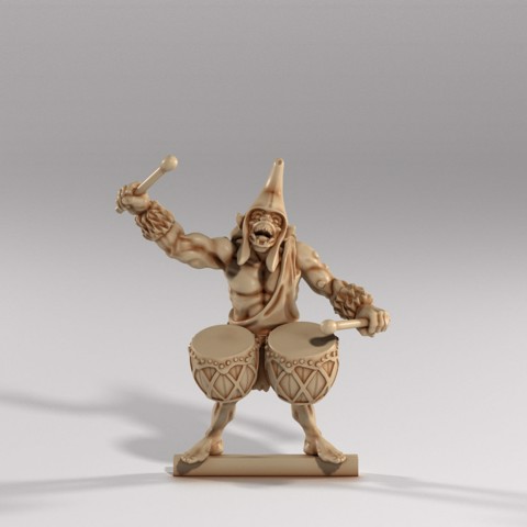 Image of Orc Thug Drummer Miniature