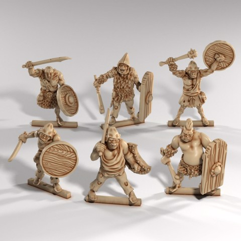 Image of Orc Thugs with Shields (Set of 6)