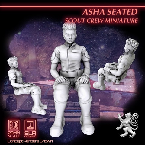 Image of Asha Seated - Scout Crew Miniature