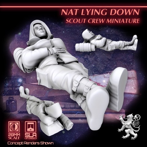 Image of Nat Lying Down - Scout Crew Miniature