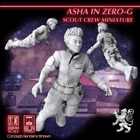 Image of Asha in Zero-G - Scout Crew Miniature