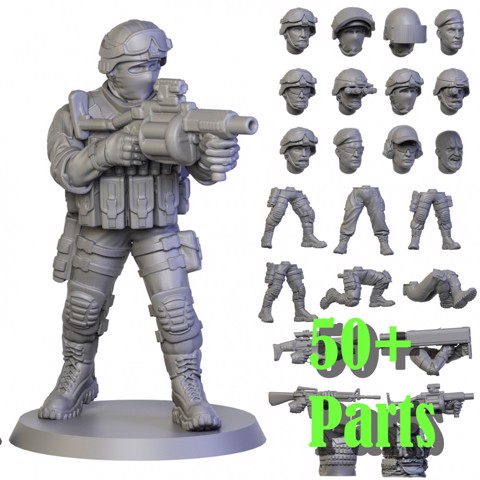 Image of Army Soldiers Constructor 50+ parts