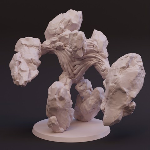 Image of Stone Golem - DnD Miniature