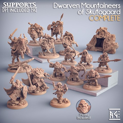 Image of COMPLETE Dwarven Mountaineers of Skutagaard (Presupported)