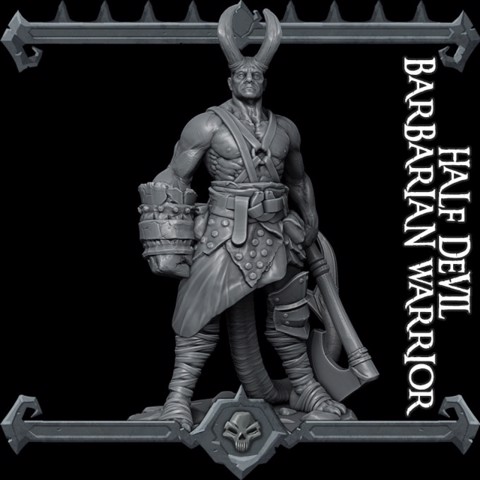 Image of Half Devil Barbarian Warrior