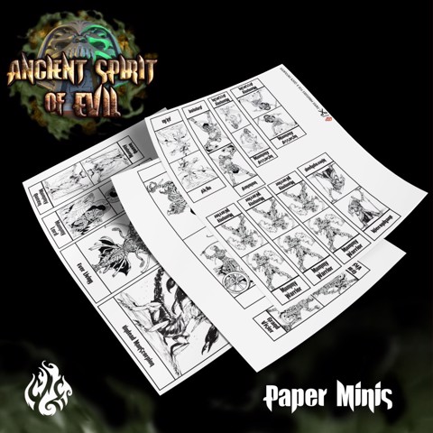 Image of Ancient Spirit of Evil: Monster Templates, Paper miniatures & Battle Maps