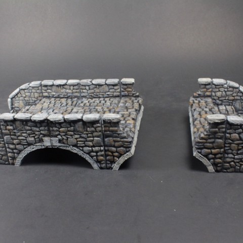 Image of OpenLOCK Stone Bridge (Set 3) Broken Bridge
