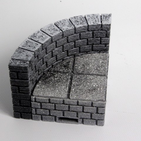 Image of OpenForge Cut-Stone OpenLOCK Curved Risers