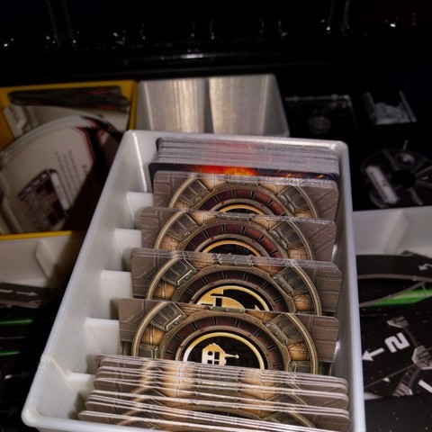Image of X-Wing Ship and Upgrade card holders for Stanley Deep Organizer