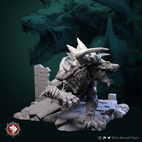Image of Undead Tarrasque + heart pre-supported