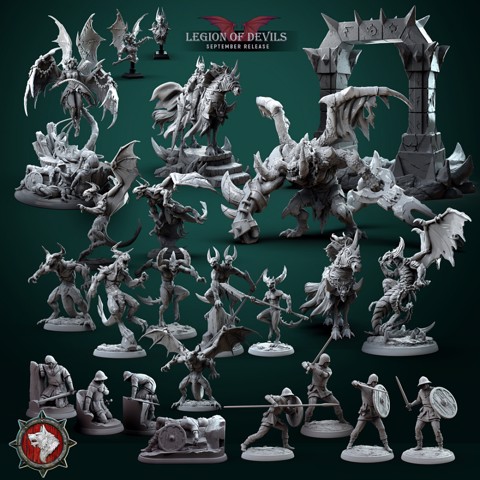 Image of Legion of Devils Bundle (21 unique miniatures) pre-supported