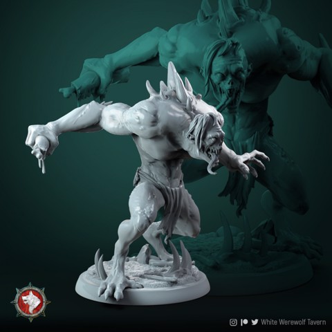Image of Ghoul 4 miniature 32mm pre-supported