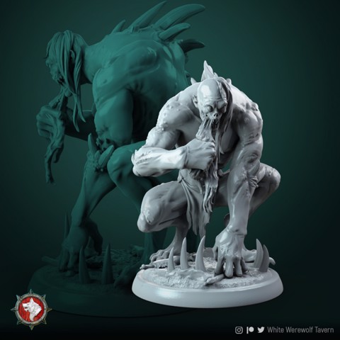 Image of Ghoul 5 miniature 32mm pre-supported
