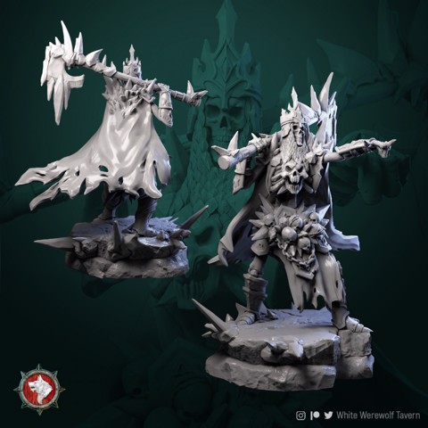 Image of Krovar the Undying 32mm and 75mm pre-supported + stats block