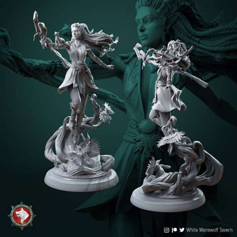Image of Lesika Light-eyed druid 75mm and 32mm pre-supported
