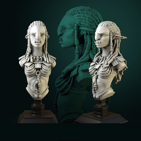 Image of Troll female bust pre-supported