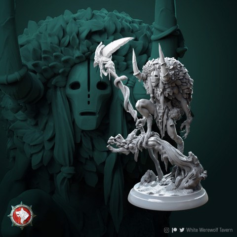 Image of Chmerih Faceless druid 32mm and 75mm pre-supported