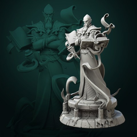 Image of Zondar Valis archmage 2 variants 32mm and 75mm pre-supported