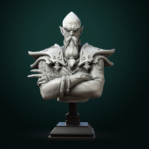 Image of Zondar Valis archmage bust pre-supported
