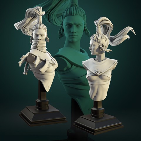 Image of Cult Assassin bust 2 variants pre-supported