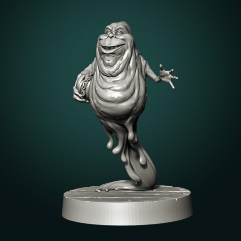 Image of Slimer with hamburger pre-supported fanart