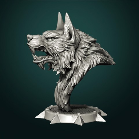 Image of Werewolf bust pre-supported