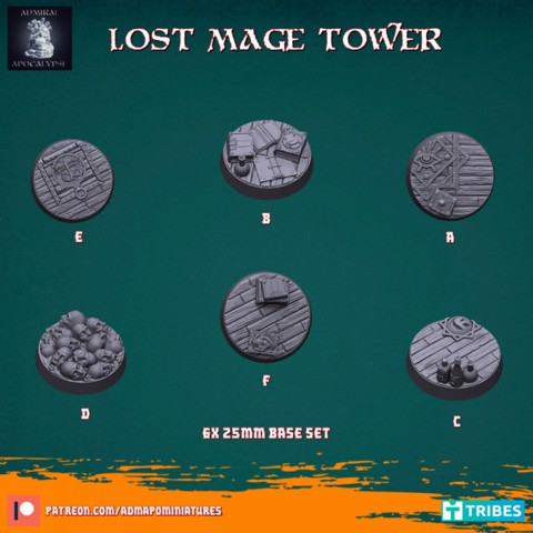 Image of Lost Mage Tower Set 6x25mm (Pre-supported)