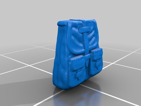 Image of  Backpack for 28mm Fantasy Scifi Tabletop or Wargaming Minis Sculptris OBJ Bits