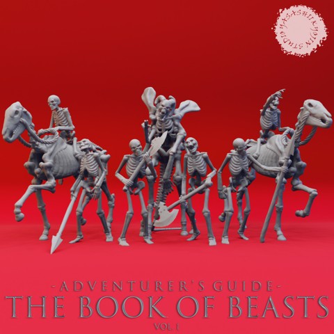 Image of Skeleton Warband - Book of Beasts - Tabletop Miniatures (Pre-Supported)