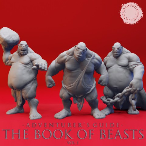 Image of Ogre Warband - Book of Beasts - Tabletop Miniatures (Pre-Supported)