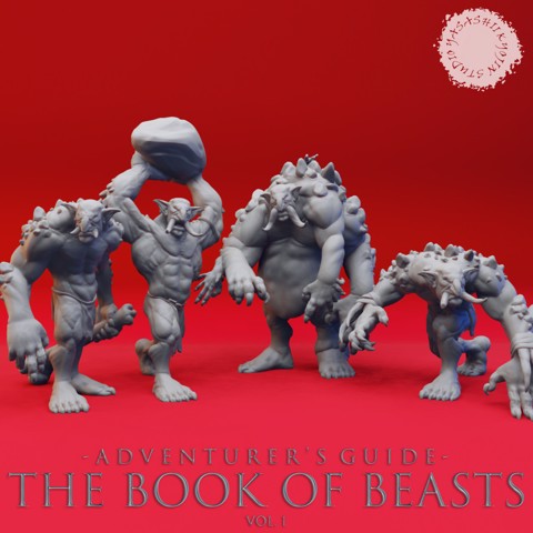 Image of Troll Warband - Book of Beasts - Tabletop Miniatures (Pre-Supported)