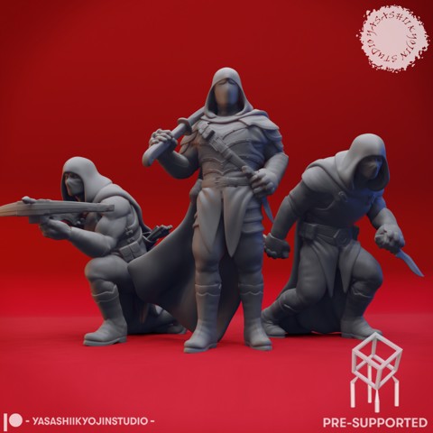 Image of Bandit Mob - Tabletop Miniatures (Pre-Supported)