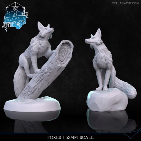 Image of Foxes | 32mm scale | 2 Poses