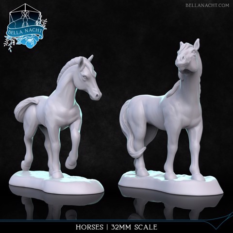 Image of Horses | 32mm Scale | 2 Poses
