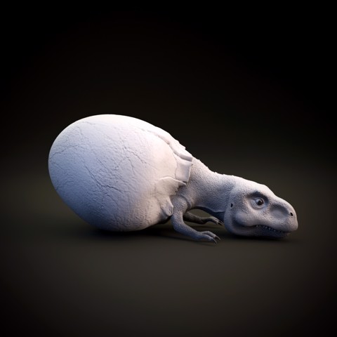 Image of Tyrannosaurus Rex hatchling - baby dino - pre supported
