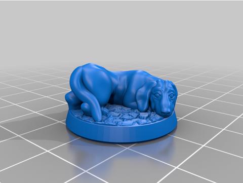 Image of Dachshund 28mm (Supportless, FDM-friendly)