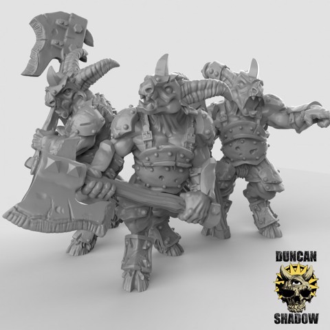 Image of Armored Beastmen (pre supported)