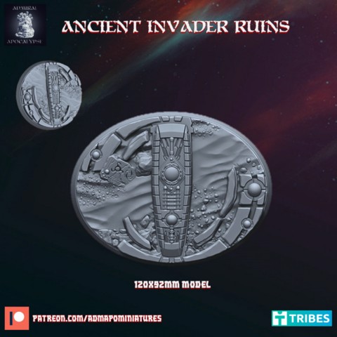 Image of Ancient Invade Ruins 120x92mm base (Pre-supported)