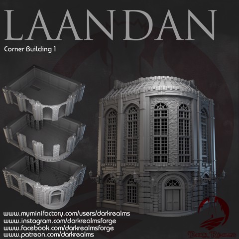 Image of Dark Realms - Laandan Steamtown - Corner Building 1