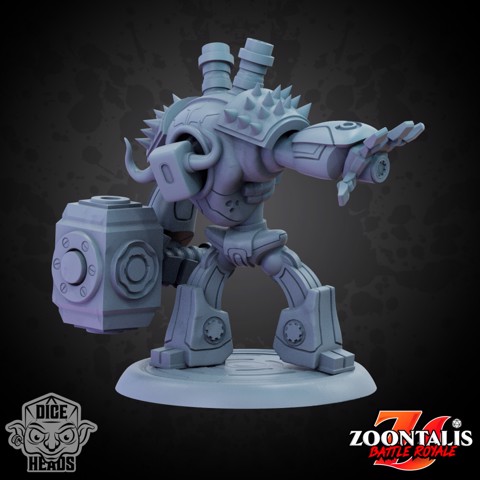 Image of Minotaur Mech (pre-supported included) 24mm base