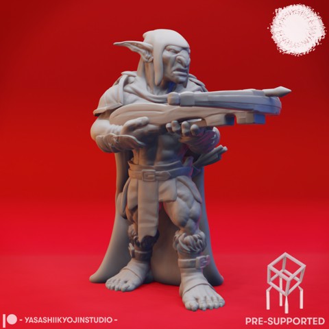 Image of Crossbow Goblin - Book of Beasts - Tabletop Miniature (Pre-Supported)