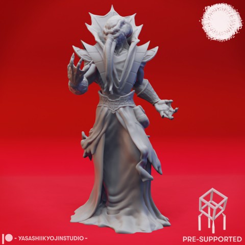 Image of Cthulid Mage - Book of Beasts - Tabletop Miniature (Pre-Supported)
