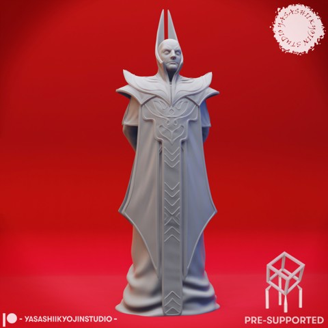Image of Red Wizard - Tabletop Miniatures (Pre-Supported)