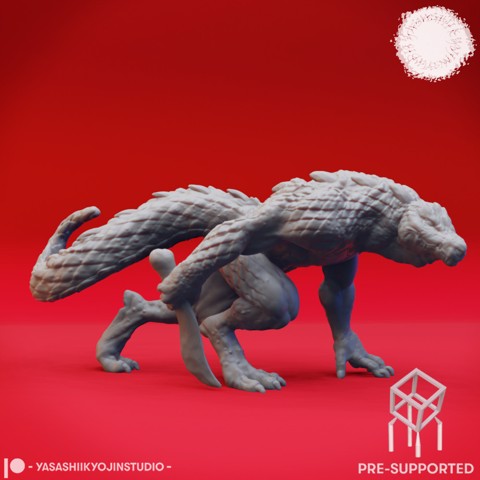 Image of Lizardfolk Stalker - Book of Beasts - Tabletop Miniature (Pre-Supported)