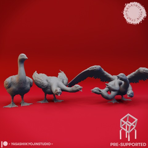 Image of Goose Hydra Bundle - Tabletop Miniature (Pre-Supported)